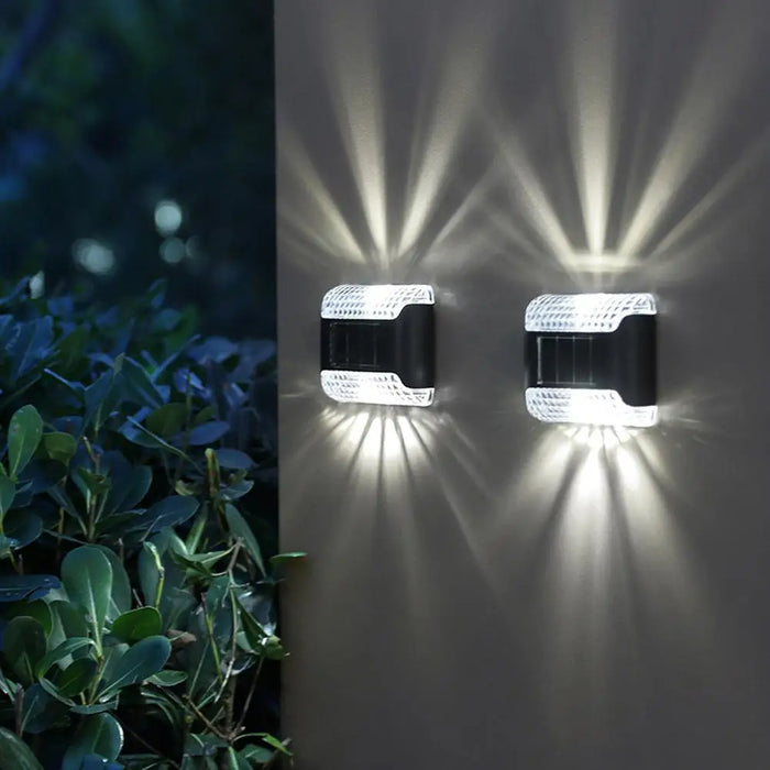 Solar Lights Outdoor Wall Waterproof Up and Down Wall Lights Garden Ambient Light for Garden Decoration Fence Patio Garage