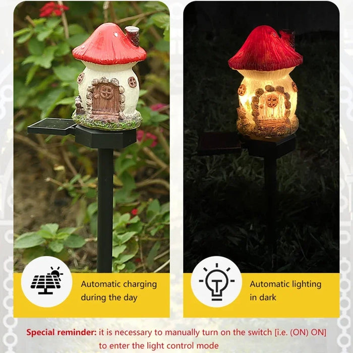 Solar Powered Fairy House Lawn Lamp Solar Led Light Outdoor Garden Decoration Lamp Waterproof Solar Lights