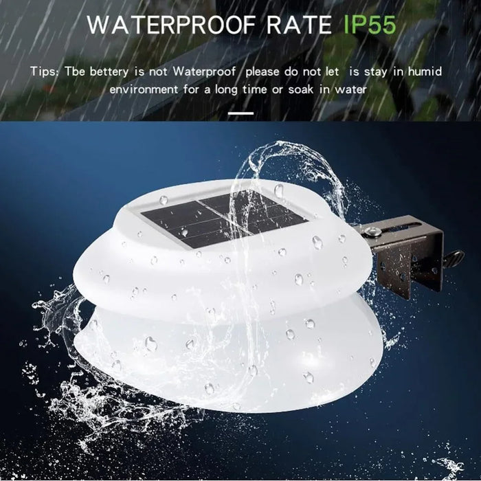 High Brightness Solar Fence Lights Upgraded with 9 LED Outdoor Waterproof Intelligent Solar Garden Gutter Lights