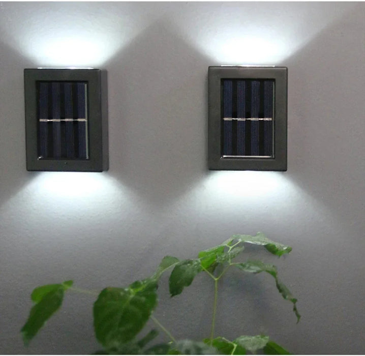 LED Solar Wall Light Outdoor Waterproof Solar Spot Light Up and Down Luminous Lighting For Garden Street Landscape Decoration
