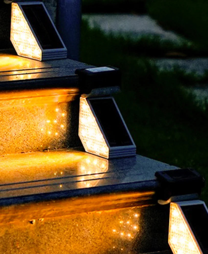 Solar Stair Lights with Motion Sensor Waterproof  IP67 3 Mode RGB Color Changing Step Light LED Lights for Steps Patio Garden