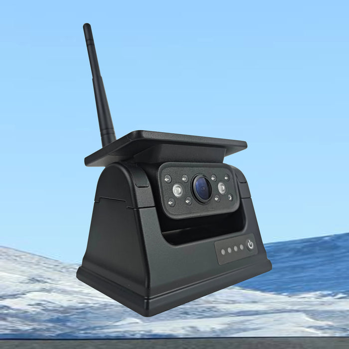 Solar Powered Reverse Camera, WIFI Wireless Camera, Car Mounted Camera, Magnetic Suction Camera Suitable for RVs and Trucks