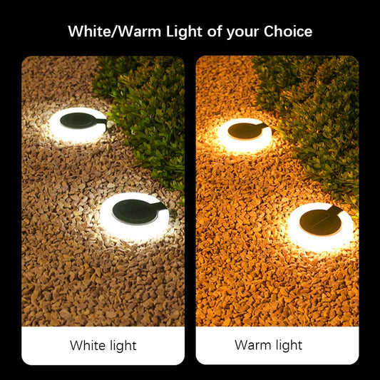 1/4Pack Solar Outdoor Lights,LED Waterproof Atmosphere Light,Warm white lamp,for Garden Fence Buried Lawn Porch Walkway Decor