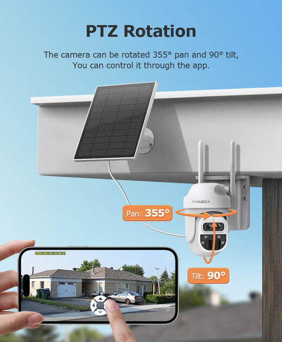 Solar Camera Security Cameras Wireless WIFI / 4G Solar Outdoor Camera 8MP 4K 12X Zoom SIM Human Detection Security Kamera