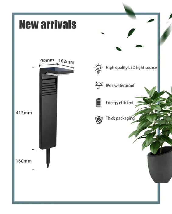 Solar Lawn Lamps Outdoor Garden Lamps Durable Plastic Pathway Lights Ideal for Driveway Lawn Patio Sidewalk Outdoor Lighting