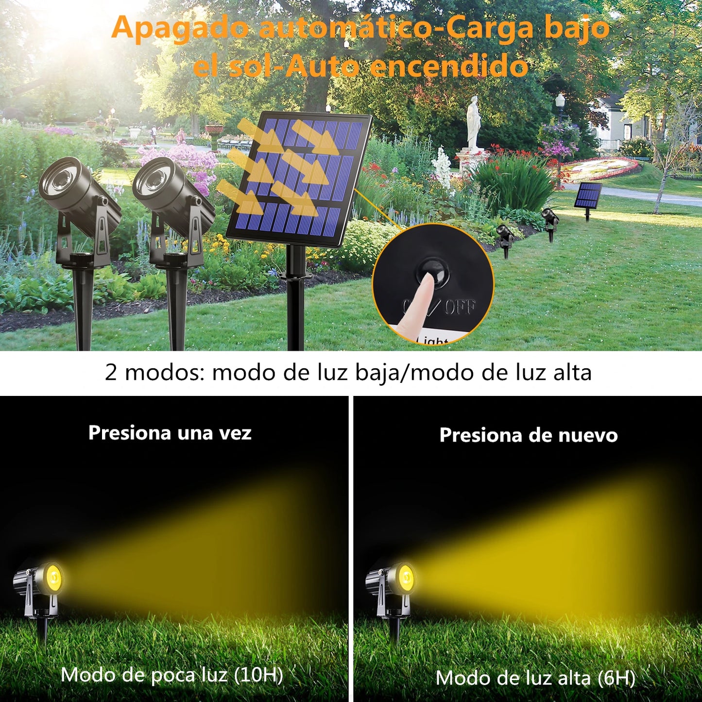 3000K/6000K Solar LED Light Outdoor Solar Spotlight Solar Garden Light Outdoor IP65 Waterproof Solar Power Light Wall Light