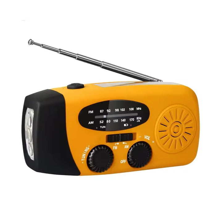 Outdoor Camping Emergency Radio Solar Hand Crank Dynamo Radio FM/AM/NOAA 2000Mah Phone Charger Power Bank Flashlight SOS