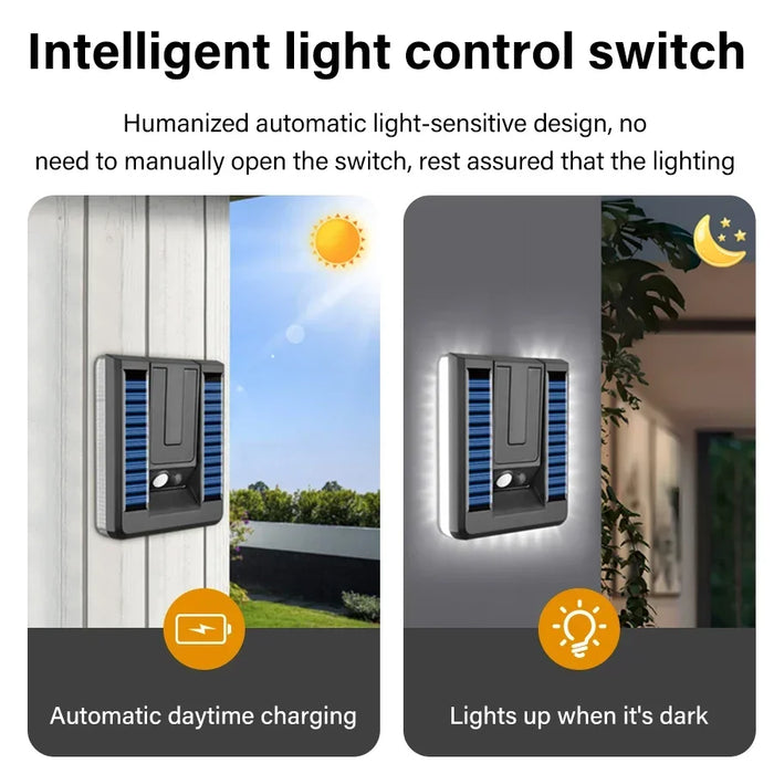 Outdoor Solar Wall Lamp Street Lights Motion Sensor Solar Powered Sunlight Lamps Waterproof Foldable Light for Garden Lighting