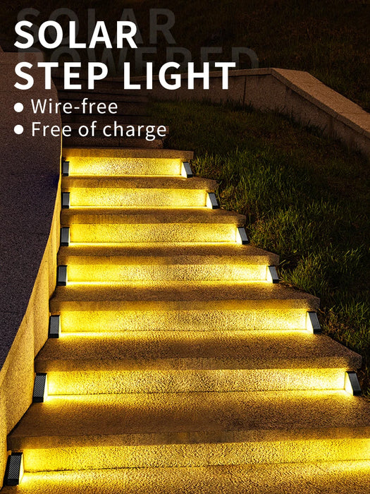 Solar Step Lights, Outdoor Stair Lights, Step Lights, Courtyard Decorative Atmosphere Lights, Suitable for Courtyard, Garden, Park, Deck, Stair Step Decoration