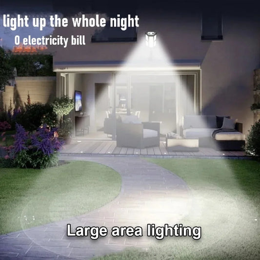 LED Solar Street Light Outdoor Waterproof Motion Sensor Remote Control Lights 3 Mode Courtyard Porch Decorative Wall Lamp