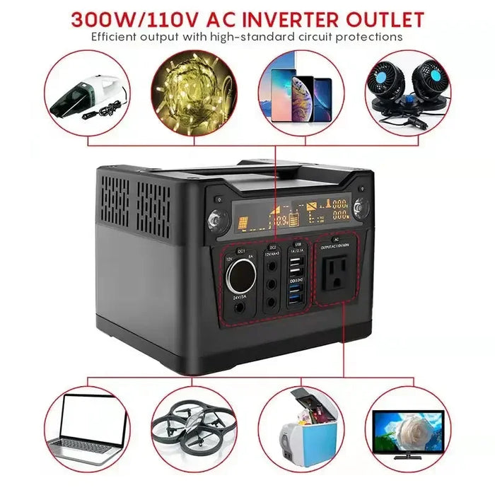 2019 Outdoor Camp Mobile Phone Charging 300w Solar Power Station Portable  Generator for Sale