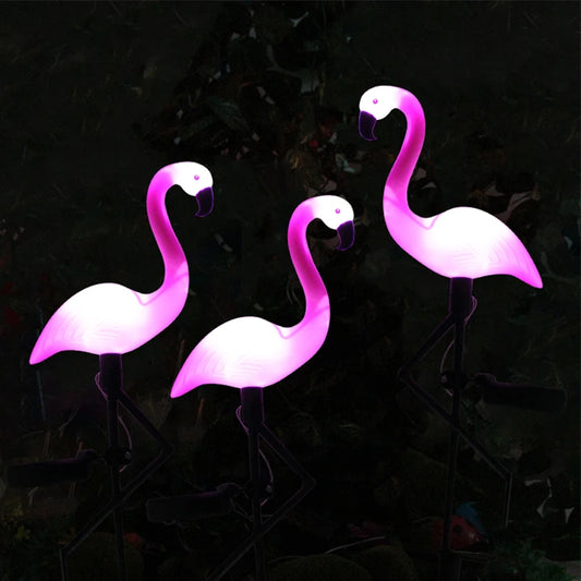 Solar Flamingo Light Outdoor Courtyard Decoration Light Waterproof Garden LED Patio Walkway Light Standing Landscape Yard Light