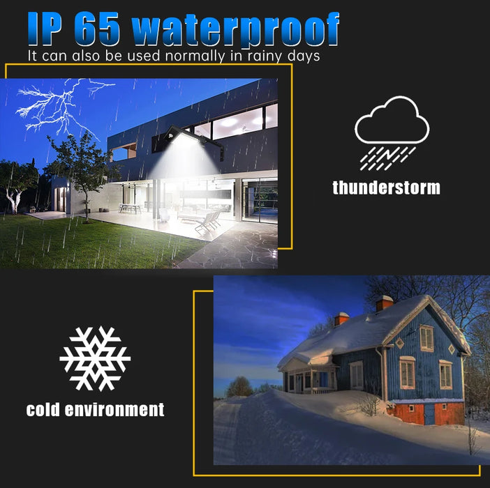 Solar Flood Lights Outdoor 360 Degree Swiveling Solar Security Lamp Solar Motion Sensor Light Ecofriendly and Energy Saving