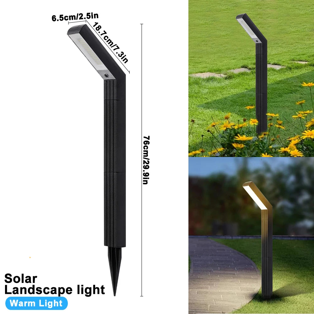 Solar Pathway Lights Outdoor Adjustable Head Solar Path Lights 4Modes 2200 MAh Waterproof  Solar Powered Landscape Light Garden
