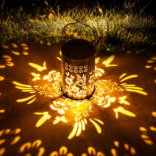 2025 Newest Fairy Solar Lantern Outdoor & Upgraded LED Beads, IP67 Waterproof, Warm White Lamp for Garden Patio Courtyard Path