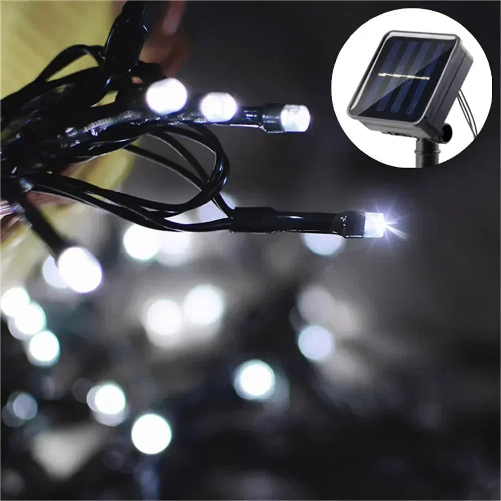 Solar String Light Fairy Outdoor Garden Waterproof Lamp Christmas Garland Xmas Holiday Party Home Halloween Decoration