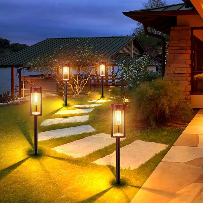 2pcs Solar Pathway Lights Outdoor, Bright Solar Pathway Lights Exterior, Outdoor Solar Garden Decor Solar Landscape Lights