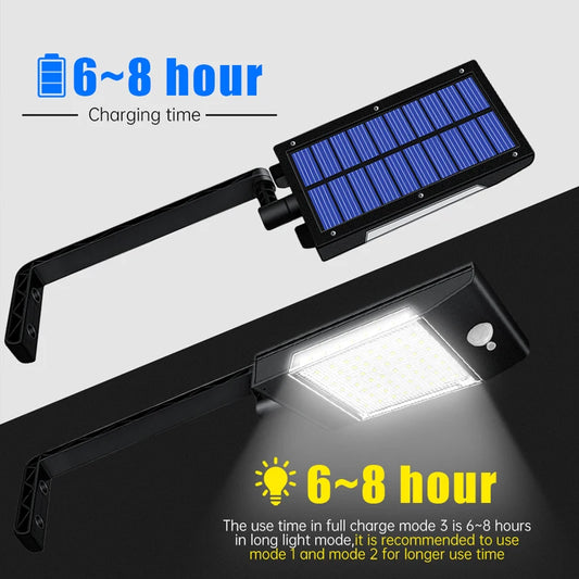 Solar Flood Lights Outdoor 360 Degree Swiveling Solar Security Lamp Solar Motion Sensor Light Ecofriendly and Energy Saving