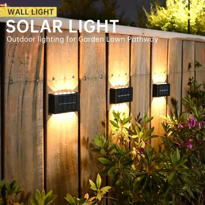 Solar Wall Lamp Outdoor Waterproof Solar Powered Light UP and Down Illuminate Home Garden Porch Yard Decoration Outside Sunlight