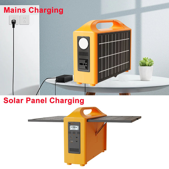 jsdsolar Portable Power Station 100W Solar Generator output AC 220V 110V LiFePO4 Power Bank UPS Power Plant For Outdoor Camping