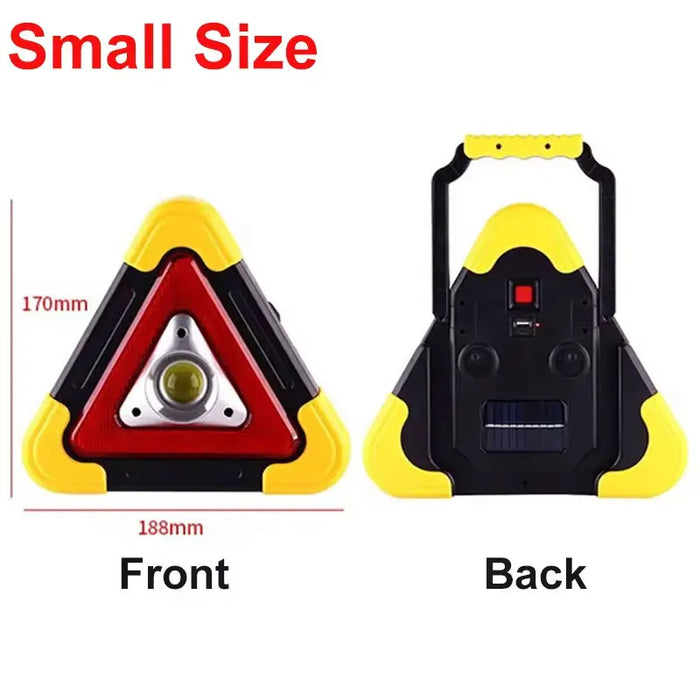 3 in 1 Solar Car Emergency Triangular Warning Light Safety Emergency Breakdown Alarm Lamp Portable Solar Light Camping Working