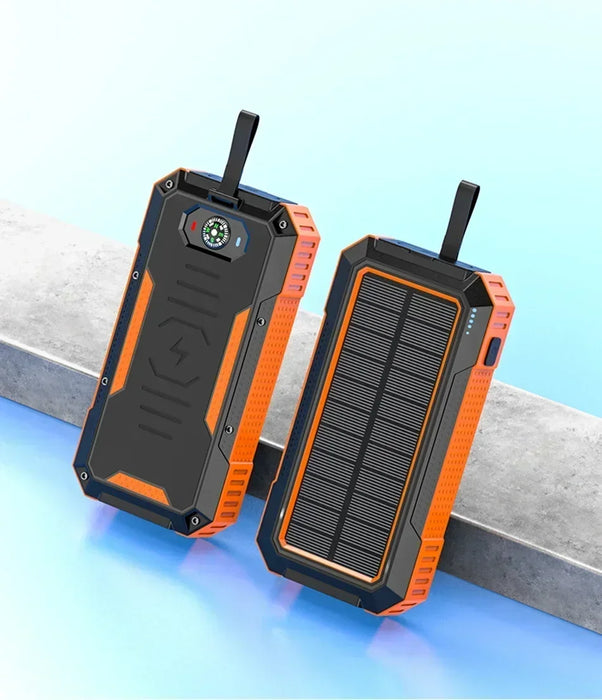 Solar panels Power bank Wireless charging solar phone charger 99000mAh with Camping Lamp Mobile Phone Charger USB Power bank