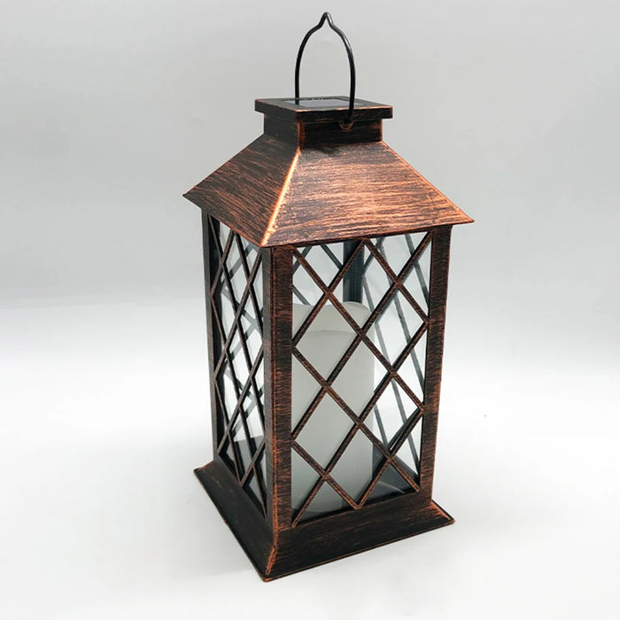 Solar LED Hanging Light Outdoor Garden Lantern Shape Ornament Backyard Porch Terrace Lawn Decoration Art Sculpture