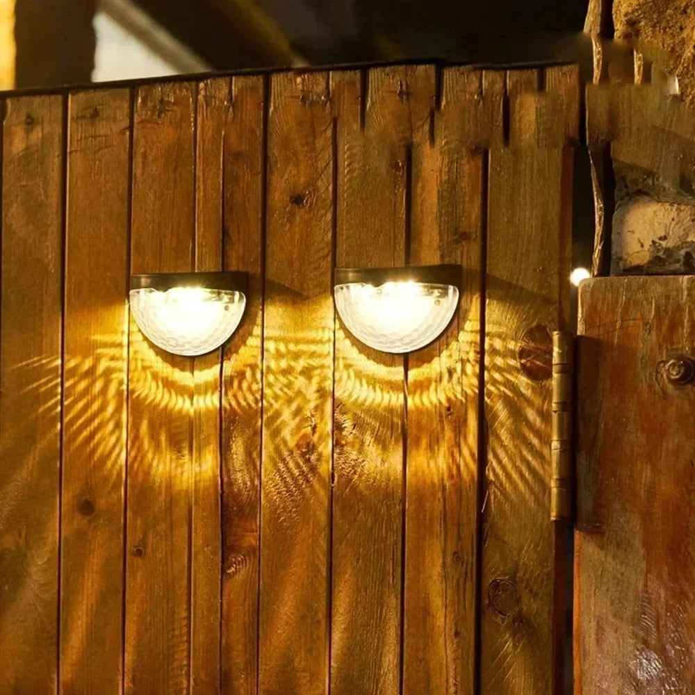 2/4pcs Solar Wall Lamps Outdoor Waterproof Courtyard Garden Decoration Porch Yard Energy-saving Street Lights Christmas Decor