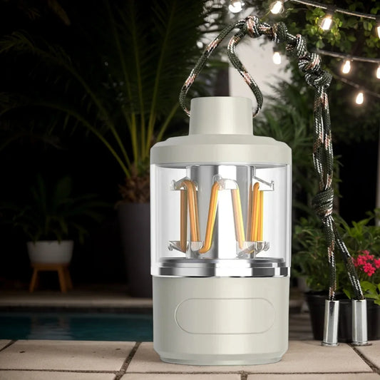 Solar Camp Lantern - IPX7 Waterproof with 360° Magnetic Base & Rechargeable