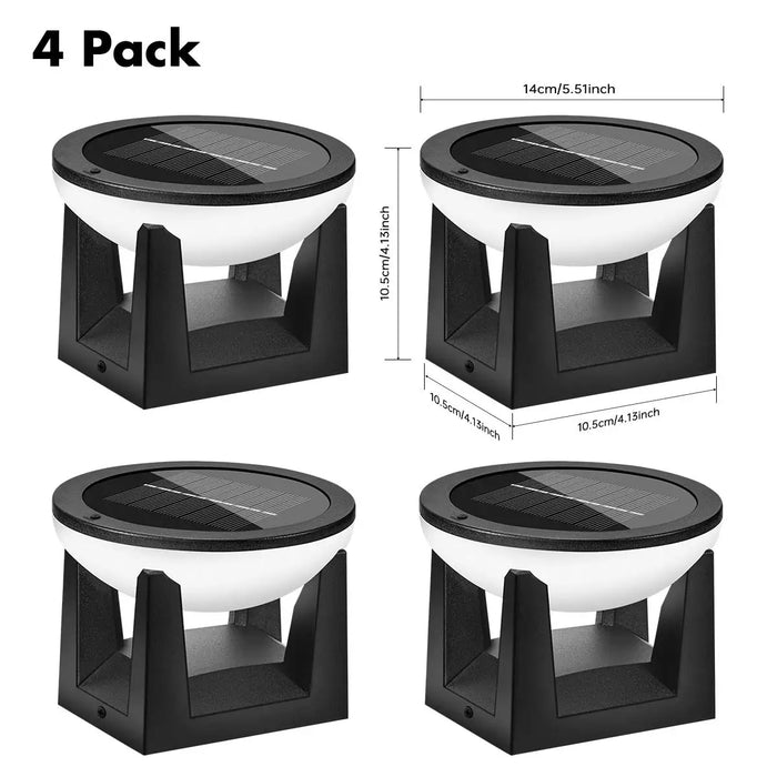 Solar Post Lights Outdoor Pillar Light Waterproof Modern Column Lamp LED Lantern Solar Powered Landscape Lighting For Patio Yard