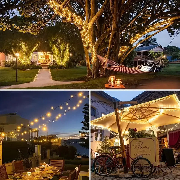 Solar String Lights Outdoor Waterproof Fairy Lights String 8 Mode for Home Gardens Wedding Party Outdoor Tree Decorations