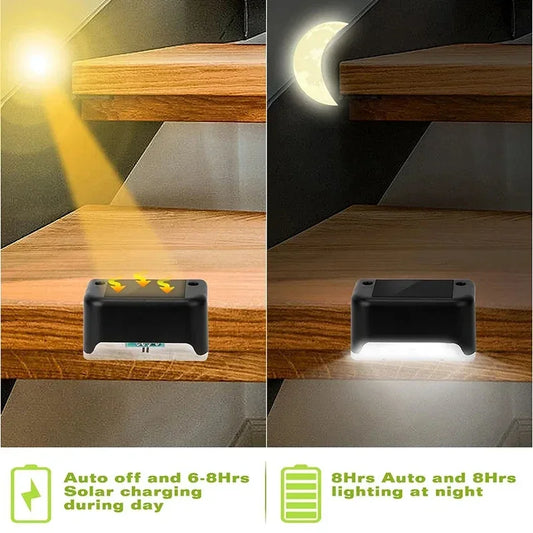 Solar LED Light Outdoor Garden Light Solar Fence Lamp Waterproof Deck Lamp Solar Stair Light Patio Stairs Pathway Garden Decor