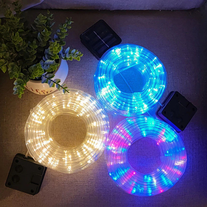 Solar String Light Outdoor Tube Rope Lights Waterproof Tube Lights for Outdoor Home Garden Parties Decor Led Lights Outdoor