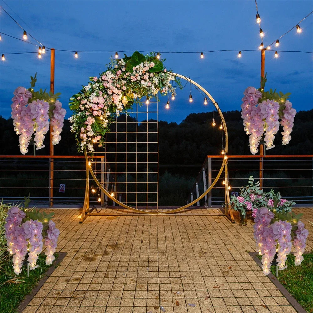 Solar Garden Lights Outdoor 4 Branches Flower Lights for Outside 2 Modes Waterproof Garden Decor for Yard Patio Pathway Backyard