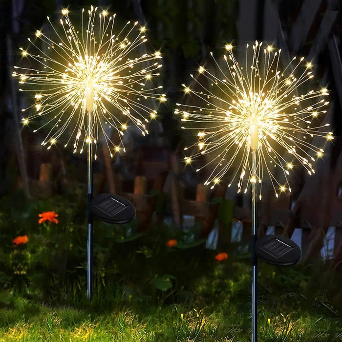 Garden Decoration Solar Light for Outdoors DIY Dandelion Solar Plug Garden Lighting Weatherproof Solar Fireworks Lamp Patio Lawn