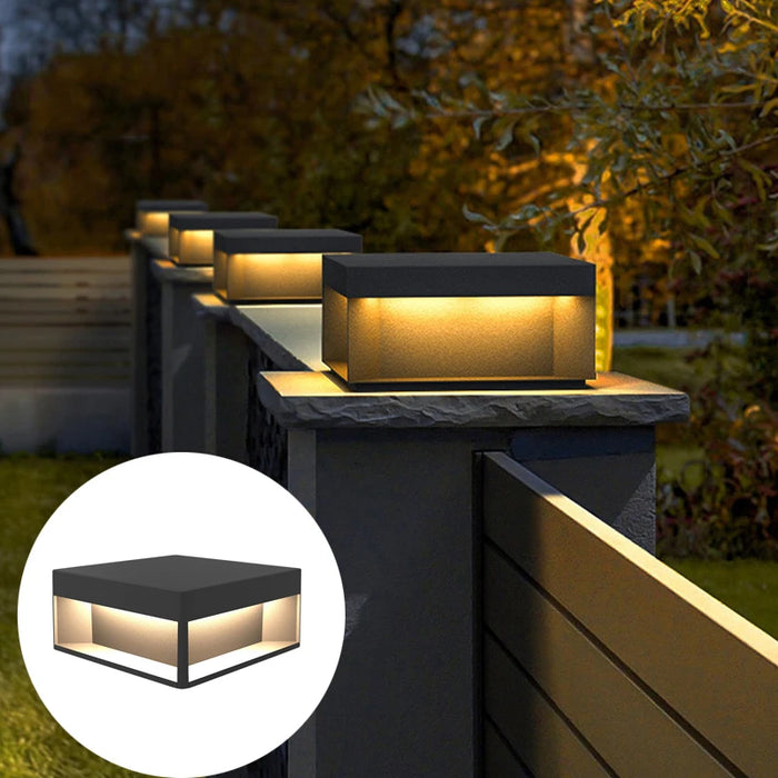 Modern Simple Solar Pillar Light High Quality Outdoor Fence Gate Pillar Yard Wall Light Waterproof Garden Yard Lights