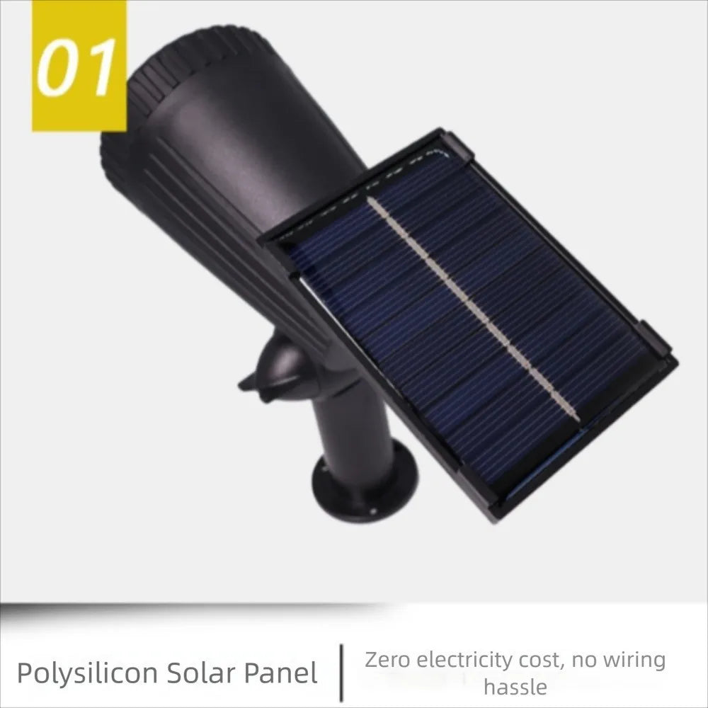 9/1 LED Solar Spotlights Waterproof Anti-freezing Brightness Adjustable Spot Light Pathway Lights Tree Lights Garden Decor Lamp