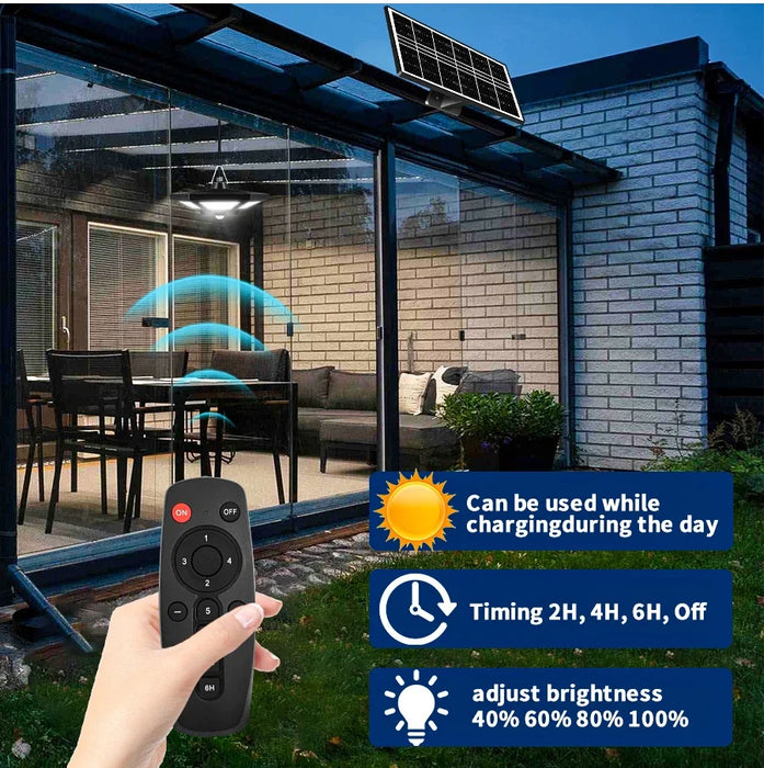 Solar Sensor Lights Dimmable for Barn Gazebo Yard with Waterproof Pendant Lights Indoor Outdoor Use Solar Garden Light