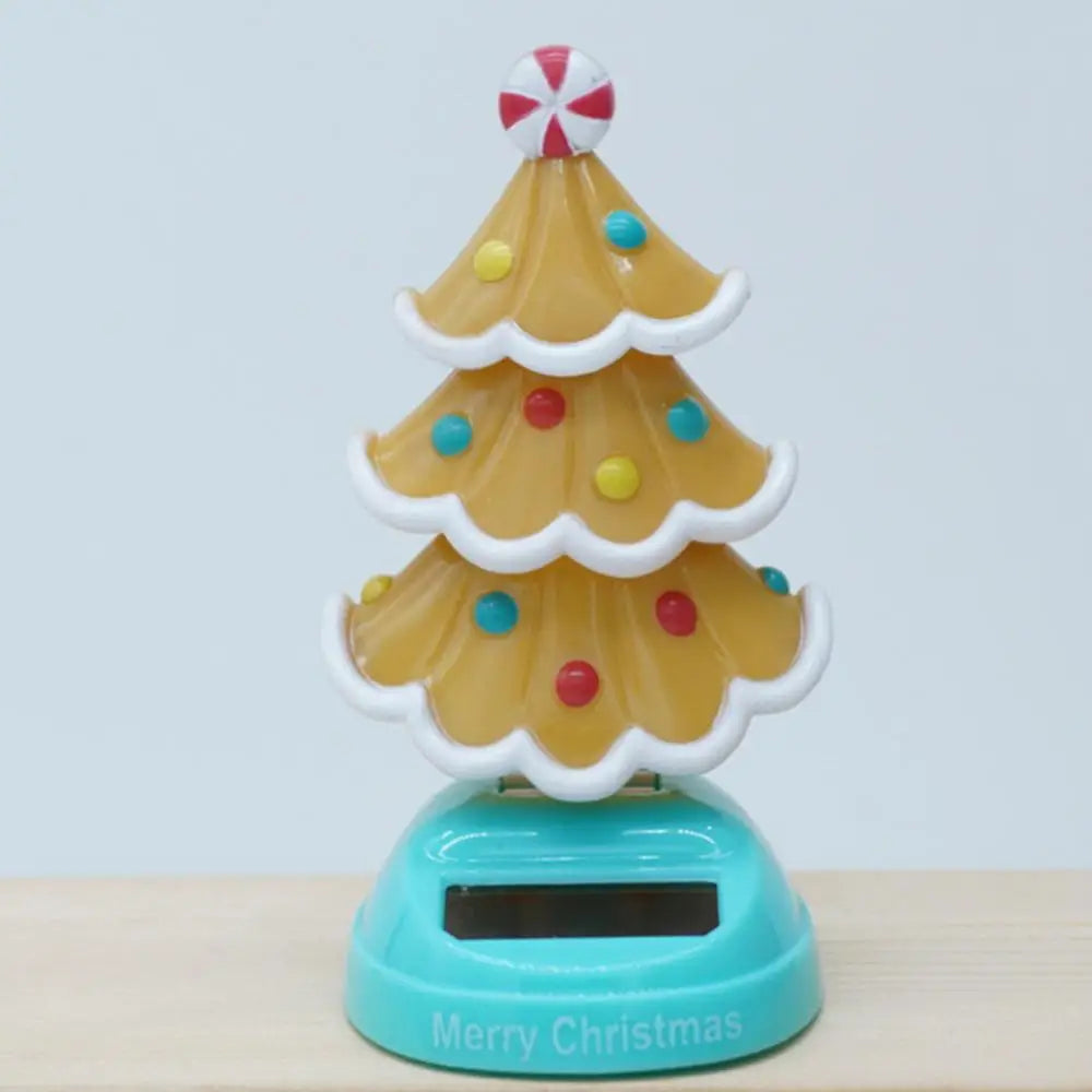 New Arrival Christmas Car Ornament 2024 Solar Dancing Christmas Tree Novelty Moving Christmas Tree For Car Dashboard
