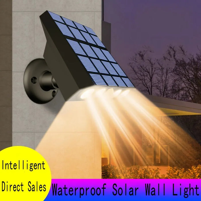 LED Solar Lamp Garden Light IP65 Waterproof LED Exterior Spotlight For Outdoor Lighting With Motion Sensor Projector Street Lamp