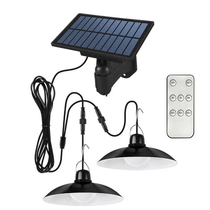 Solar Pendant Lights, An LED Solar Light With a Remote Control for Barn Shed Barn Chicken Coop Bullpen etc