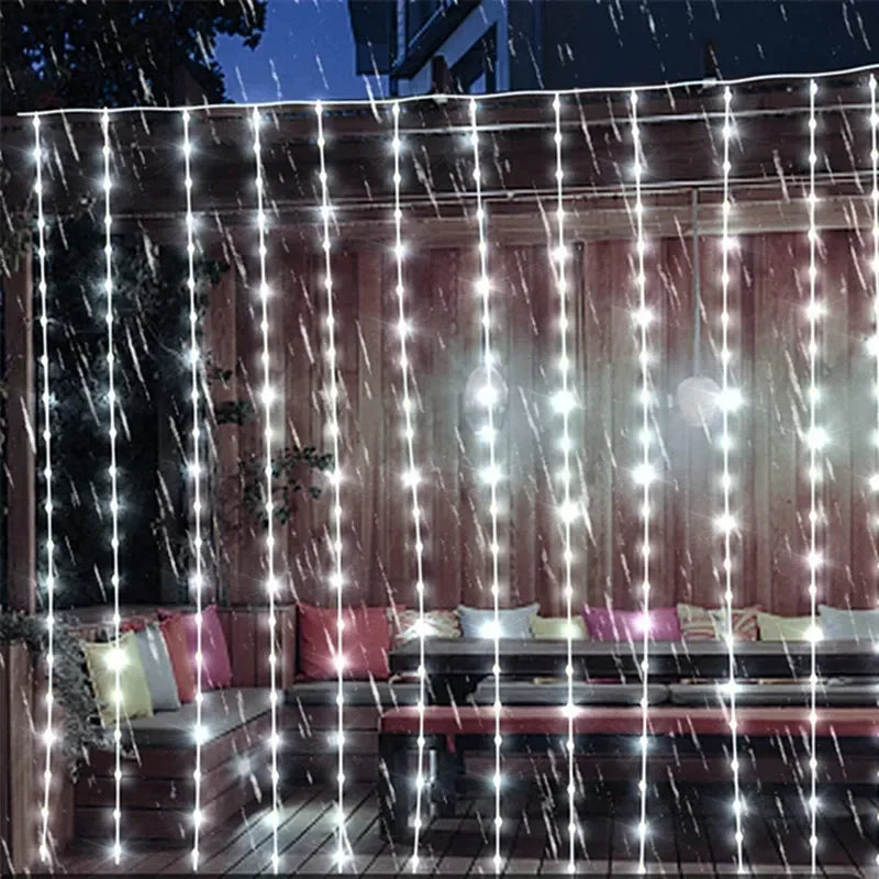 Lights Decoration Solar Curtain Lights Outdoo Fairy Lights String Lights LED Lights Christmas Wedding Party Decor 2025 New Year