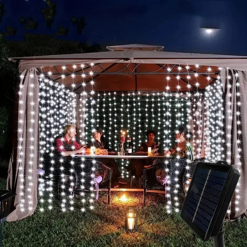 Lights Decoration Solar Curtain Lights Outdoo Fairy Lights String Lights LED Lights Christmas Wedding Party Decor 2025 New Year