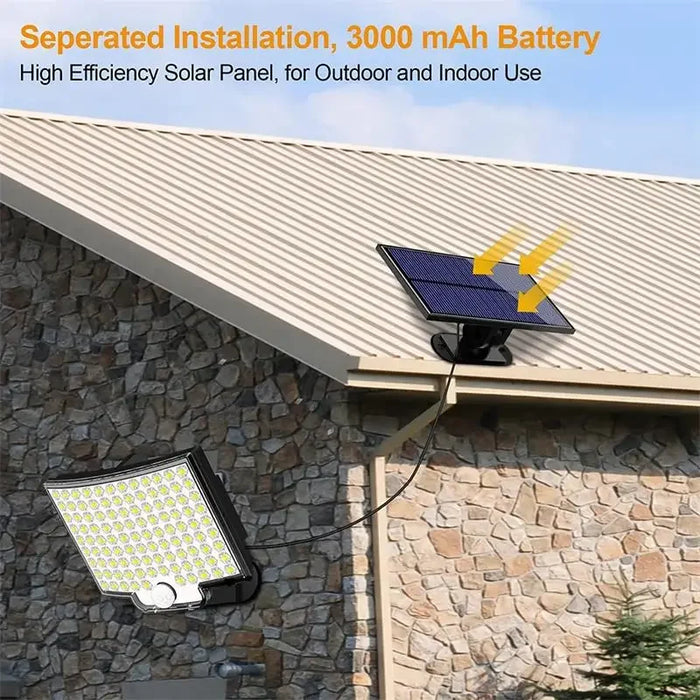Solar Powered LED Wall Lights Split Type Garage Courtyard Lighting Super Bright Waterproof Human Body Sensing Street Lights