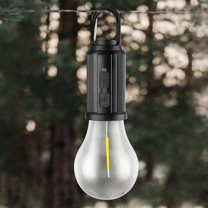 Solar Powered LED Camping Lamp USB Charging LED Lighting Lantern Waterproof Portable Handheld Lamp 100LM for Outdoor BBQ Camping