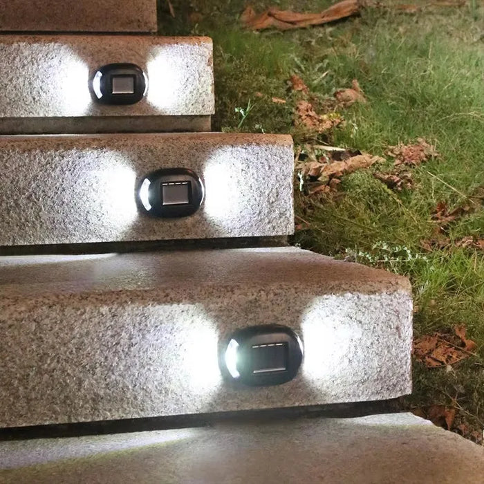 2 LEDs Wall Solar Floor Lights IP65 Waterproof Floor Lights Aisle Corridor Terrace Solar Garden Lights