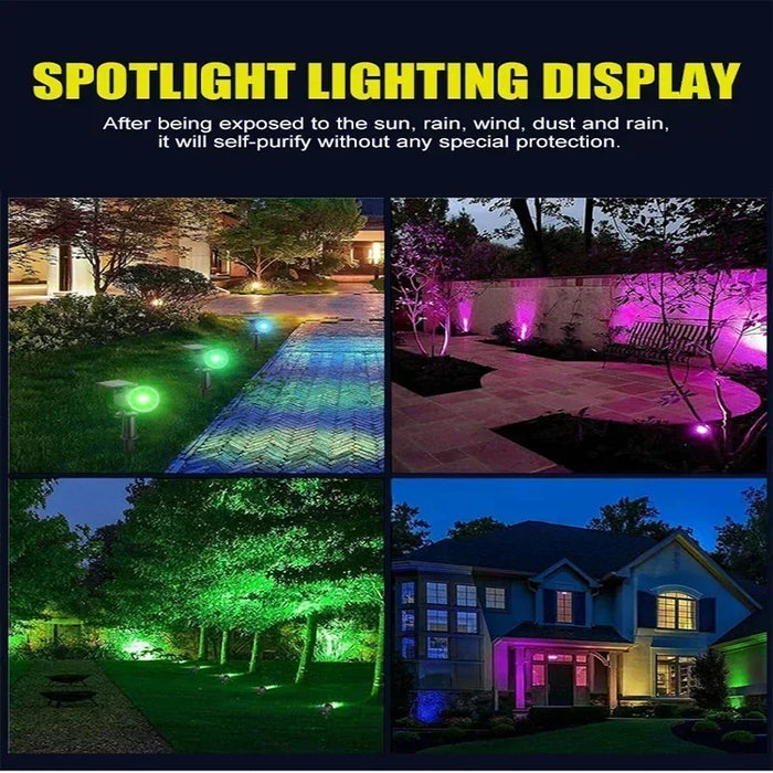 Solar Pathway Light Outdoor Waterproof Bright Monocrystalline Silicon Garden Decorate Light 9 LED Landscape Lamp for Yard Fenced