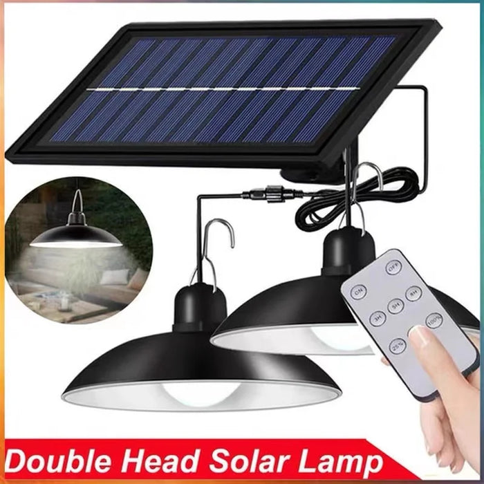 Solar Pendant Lights, An LED Solar Light With a Remote Control for Barn Shed Barn Chicken Coop Bullpen etc