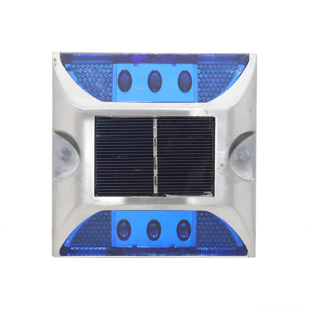 Solar Raised Pavement Marker High Brightness IP68 Waterproof Reflective Road Marker Solar Driveway Dock Light Sidewalk Stair