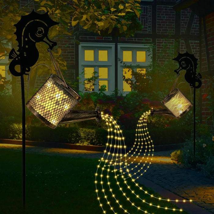 Solar Watering Can Light Outdoor Waterproof Shower Light Decorative Solar Lights for Home Outside Walkway Garden Patio Decortion